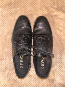 Cole Haan Men’s ZeroGrand Black Leather Wingtip Oxfords