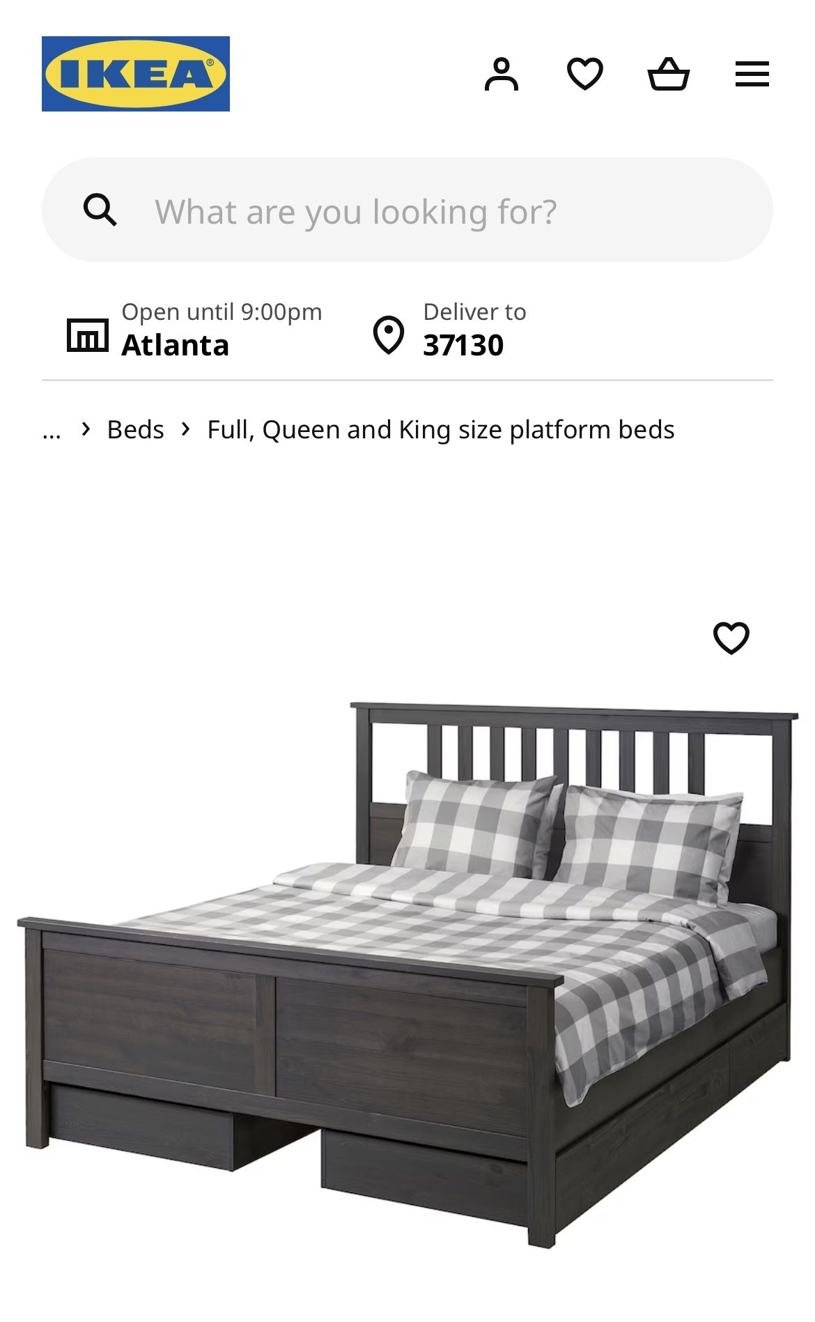 Ikea bed Frame Gray