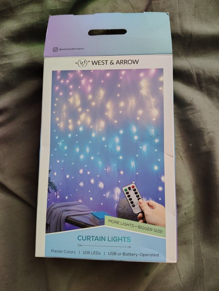 Curtain Lights Neon Colors