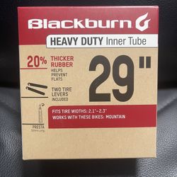 Blackburn Heavy Duty 29 Inch Bicycle Inner Tube W/Tire Levers, Schrader Valve