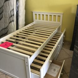 Cama Twin Size Doble Con Cajones