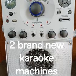 2 Brand New Karaoke Machines, Missing Ac Power Supply Cables So Only $20 For Both