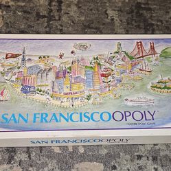 San Francisco Opoly Board Game (1989) 100% Complete Excellent Like New Condition