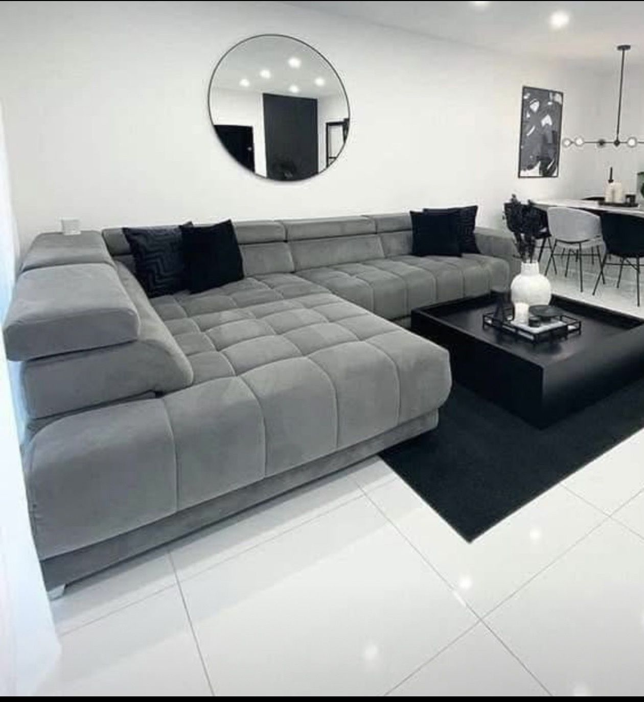 MARSHMALLOW SECTIONAL in grey 🩶🩶