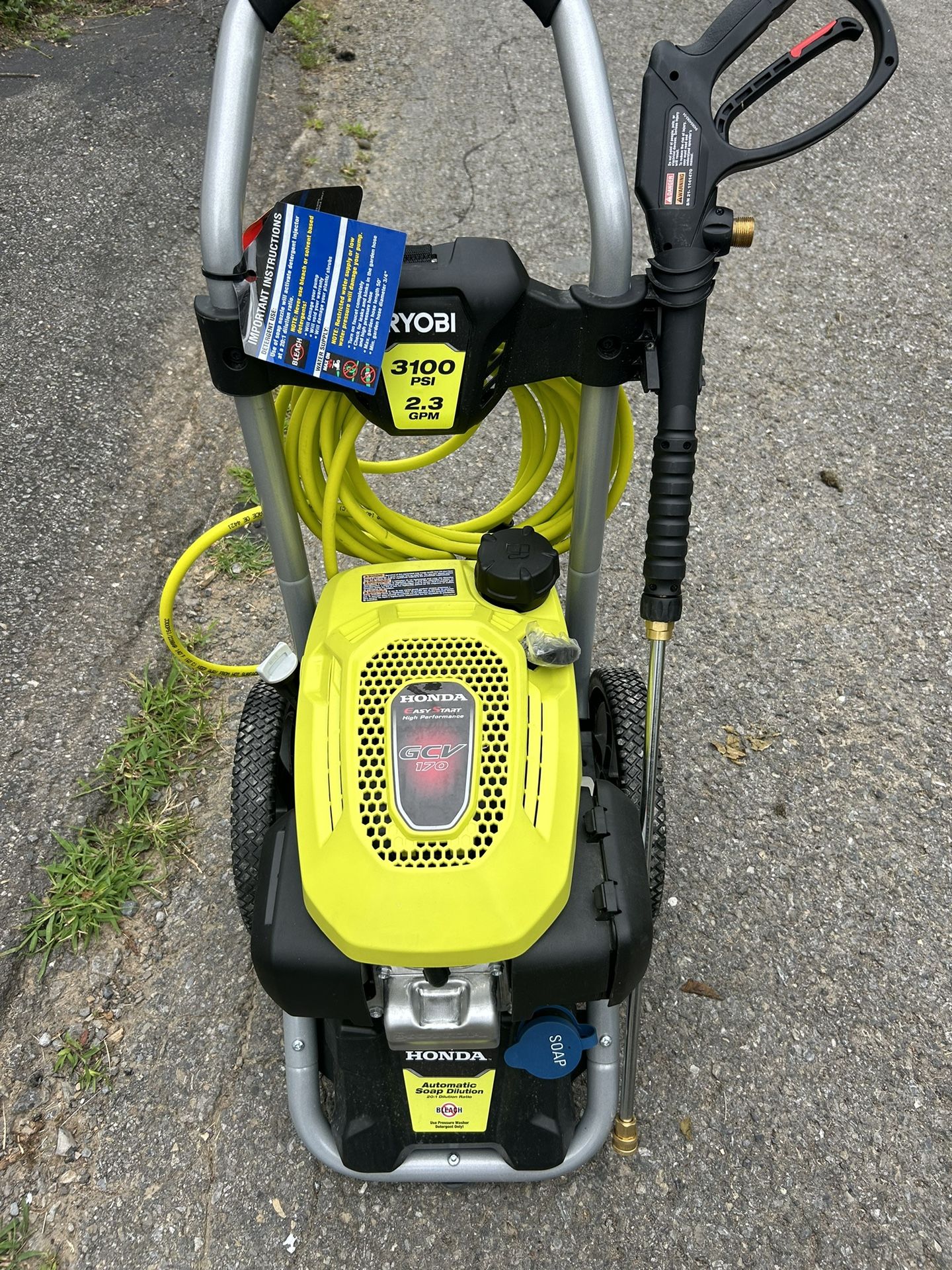 Ryobi 3100psi 2.3gpm Pressure Washer