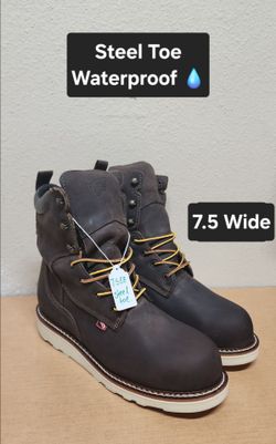 Redwing Work Boots sz 7.5 Wide STEEL TOE