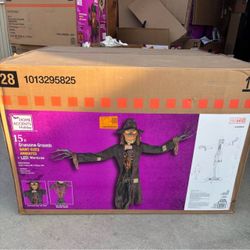 15 ft. Gruesome Grounds Giant-Sized Animated LED Worricrow Halloween Decoration