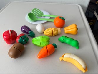 Kids Pretend Play Food Set – Fruits, Vegetables & Kitchen Accessories