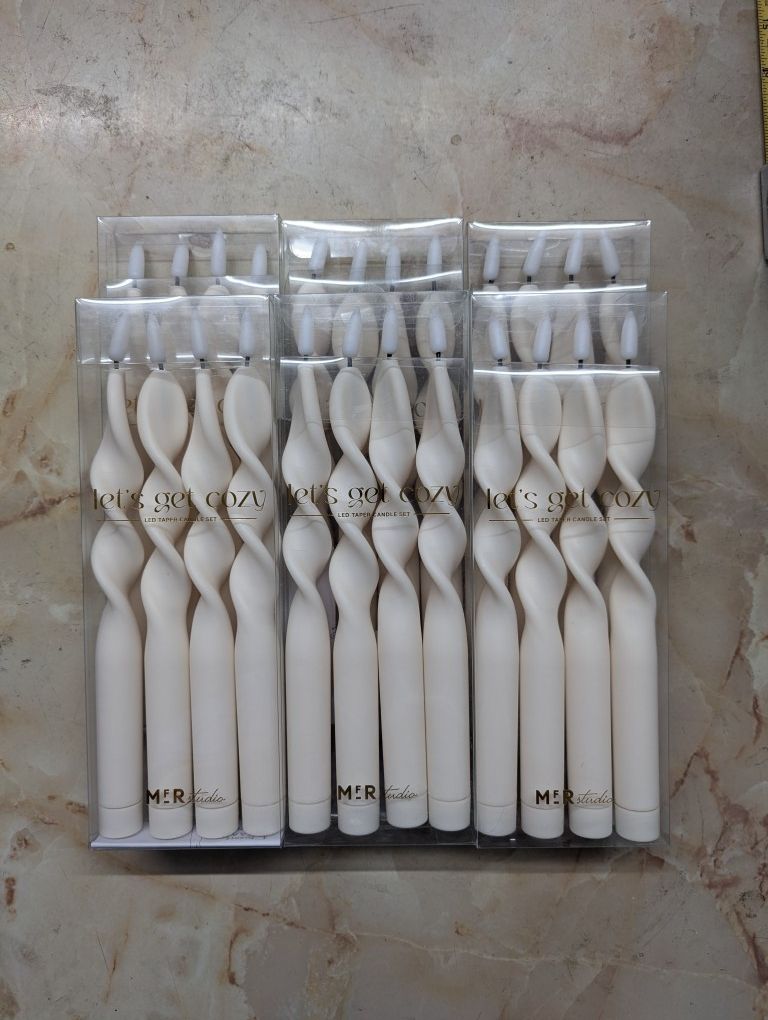 Spiral Taper LED Candles