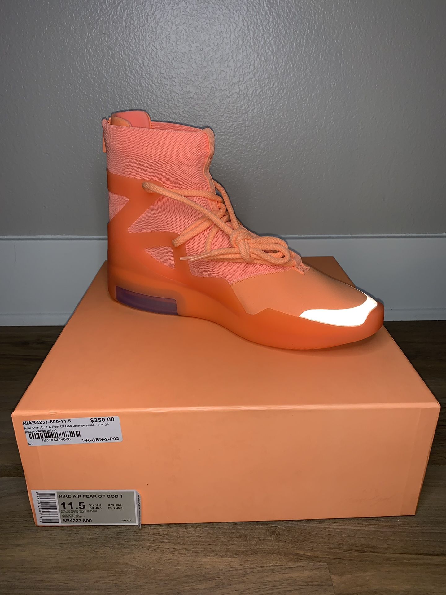 Nike fear of god orange pulse