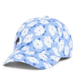 KATE SPADE NEW YORK Floral Cotton Baseball Cap blue
