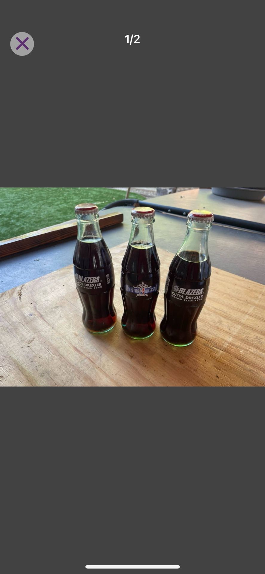 Antique Clyde Drexler Coke Bottles 
