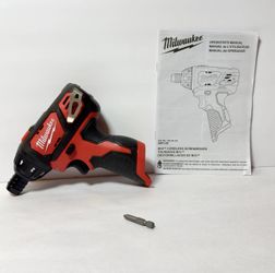Milwaukee M12 12 Volt 2401-20 1/4 inch Cordless Hex Screwdriver