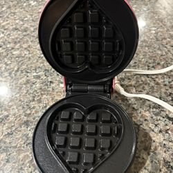 Mini Pink Heart Waffle Maker