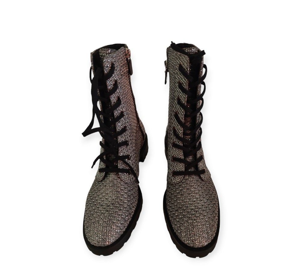 STUART WEITZMANDazzle Crystal Combat Boots