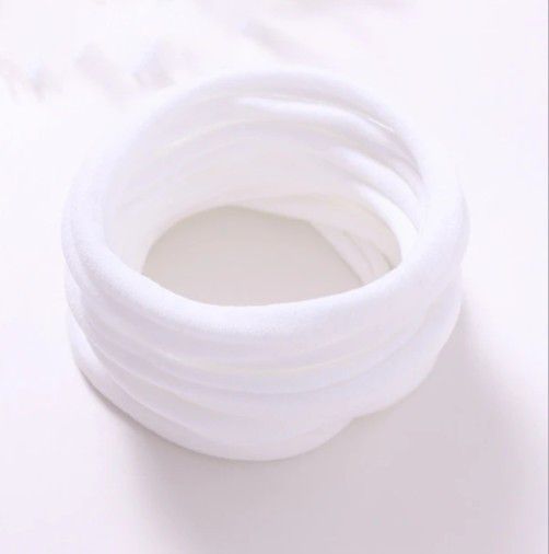 Pack Of 50 super Soft White Nylon Headbands 