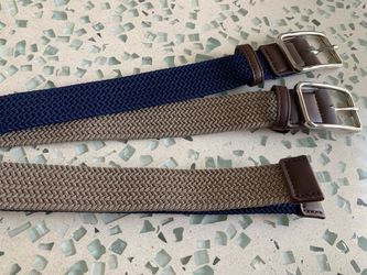 2 Men’s Gap woven stretch belts size 34 - make offer