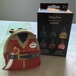 Disney Parks Loungefly Cast Member Pirates Mini Backpack Bag Charm Keychain