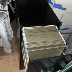 3-Drawer Metal Filing Cabinet with KEY & All Folders Included!