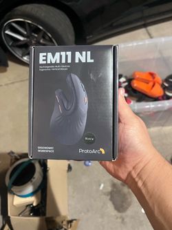 ProtoArc Ergonomic Mouse, EM11 NL Bluetooth Rechargeable Wireless Vertical Mouse, 3 Multi-Device Connectivity for Computer/PC/Laptop, 2.4GHz USB-A Opt