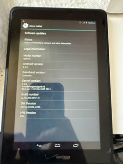 Unlocked verizon tablet 8gb