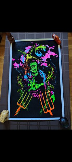 Frankenstein Monster Black Light Poster