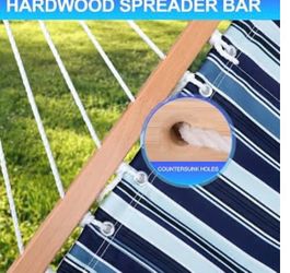 Portable Outdoor Hammock with Stand, Heavy Duty Hammock with Carrying Bag, Soft Pillow, Balance Ropes
