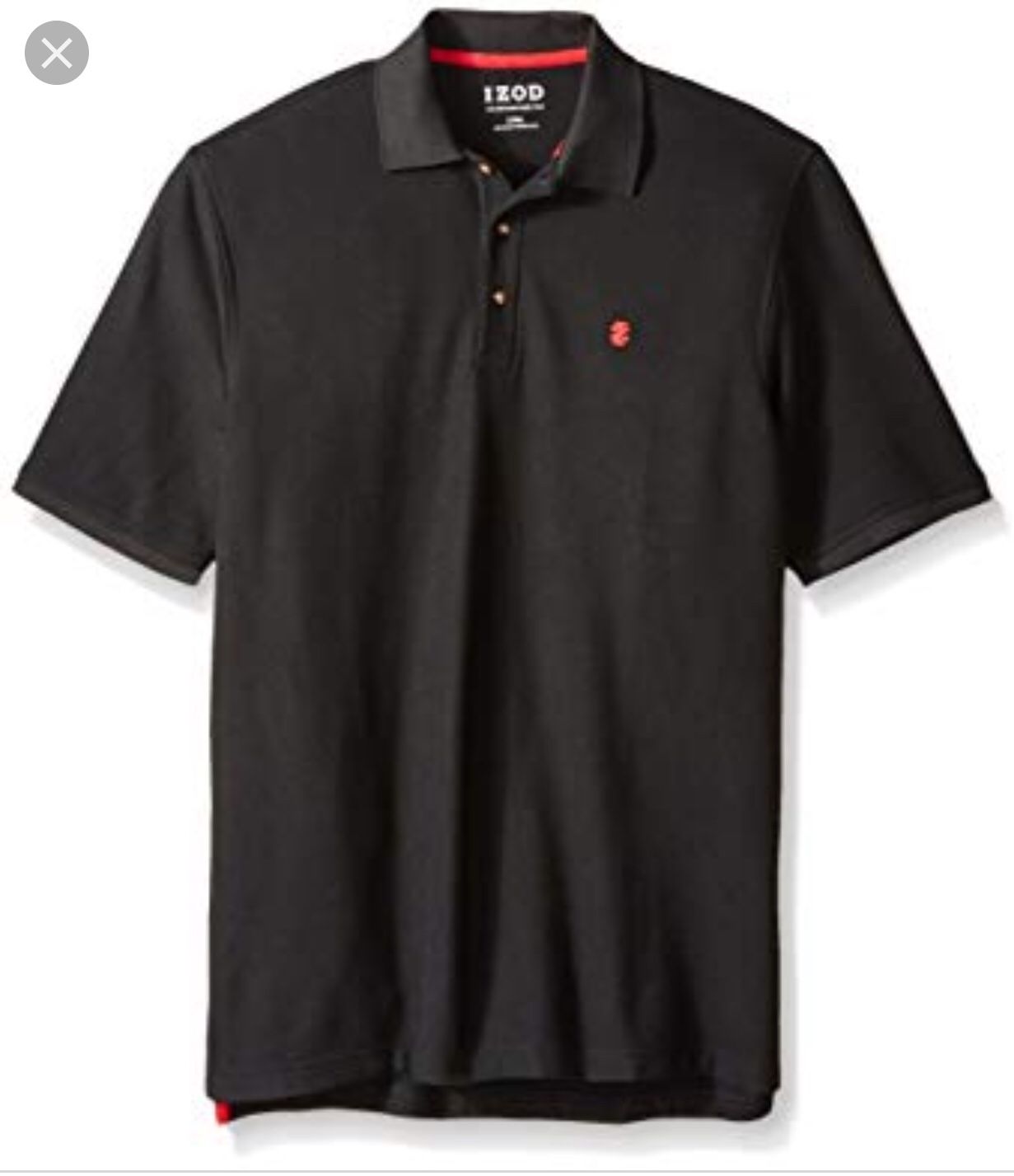 Izod men’s big and tall advantage polo black xxl