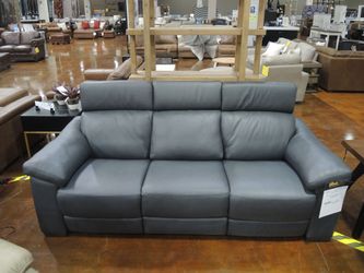 Natuzzi Rialto 2pc Power Living Room - Gun Metal Gray | Loveseat | Small Sofa