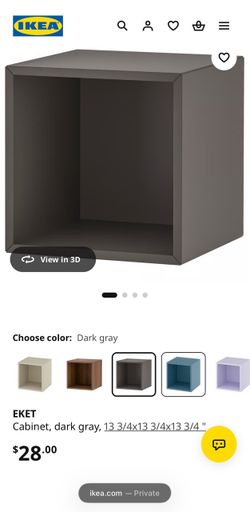 3 Ikea Eket cube shelves NEW
