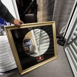 1980 Dos Equis Beer Bar Room Mirror, Vintage, 17x17 Inches