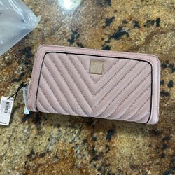 Victoria’s Secret Blush Large Wallet With Zip NWT
