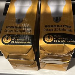 Rechargeable Power Outage LED Light Bulb 