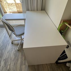 IKEA- MALM Desk With Pull-out Panel, White