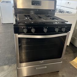 WHIRLPOOL GAS STOVE 30”WIDE STAINLESS STEEL 