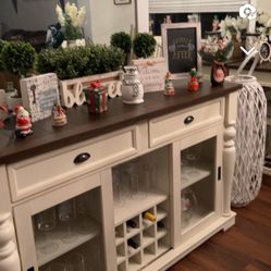 Dining Set W/leaf  Bar Console And Breakfast Bar With 3 Stools /leaf