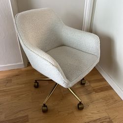 White Swivel Roller Chair