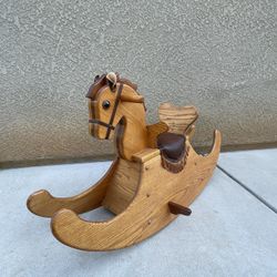 Antique Wooden Rocking Horse