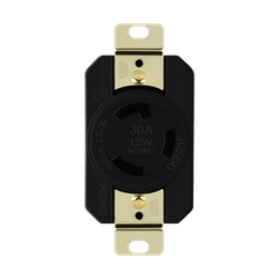 ENERLITES - Industrial Grade Locking Receptacle, 30A, L5-30R - BLACK