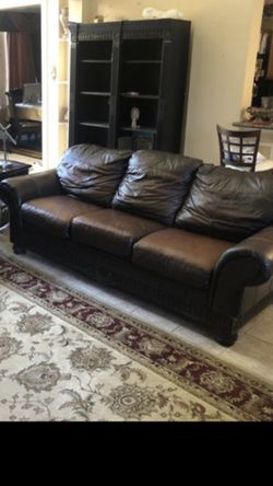 Brown Leather Couch