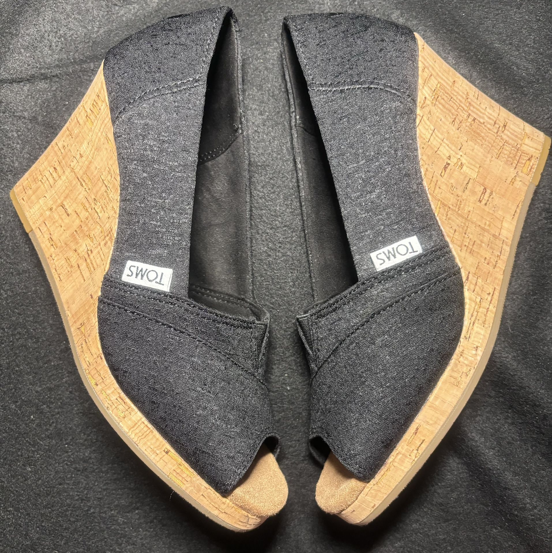 NEW~TOMS Classic Wedge Sandal - Women's Sz. 7