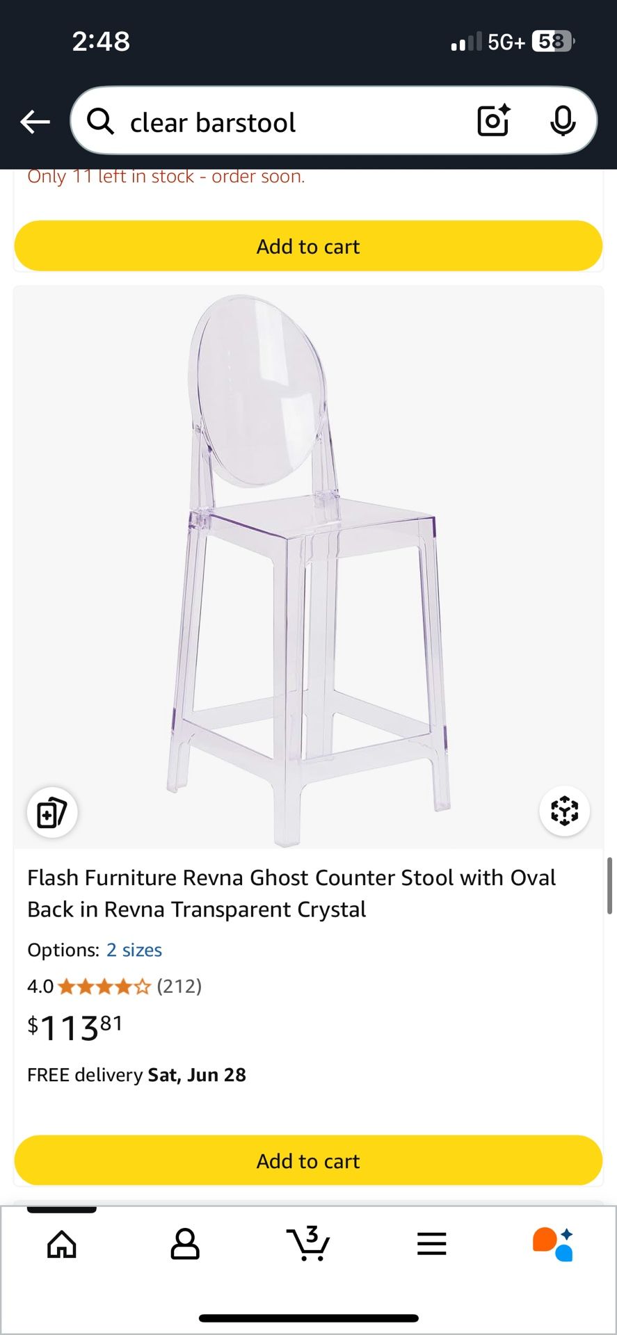 Clear Barstools