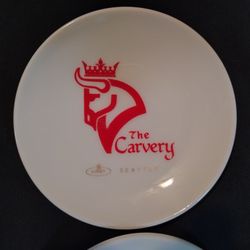 Vintage The Carvery - Host, Seattle restaurant mini 4" dinner/butter pat plate x2