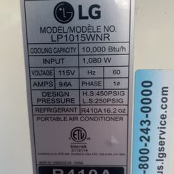 AC/LG 10000 Btu With  Remote