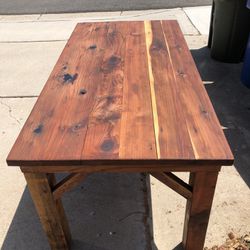 Reclaimed Redwood Table