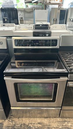 Stainless Steel Electric Stove with Glass Top