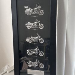 25”x 12” HARLEY DAVIDSON DEALER MOTORCYCLE SHADOW BOX DISPLAY