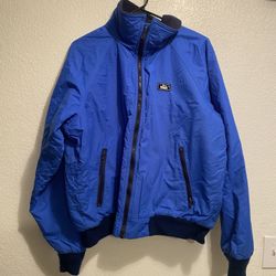 Vintage Woolrich Mens Blue Fleece Lined Jacket Barn Coat Size Large USA Made