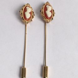 2 VINTAGE STICK PIN BROOCH