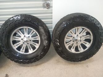 Rim and mud tires 6 lug